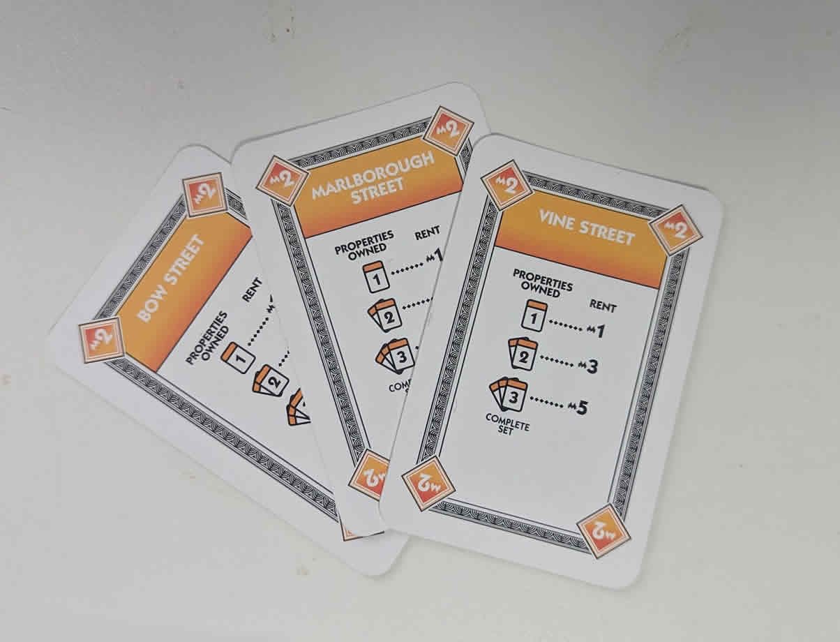 Monopoly Deal Rules, Monopoly Deal Cards, property cards in Monopoly Deal